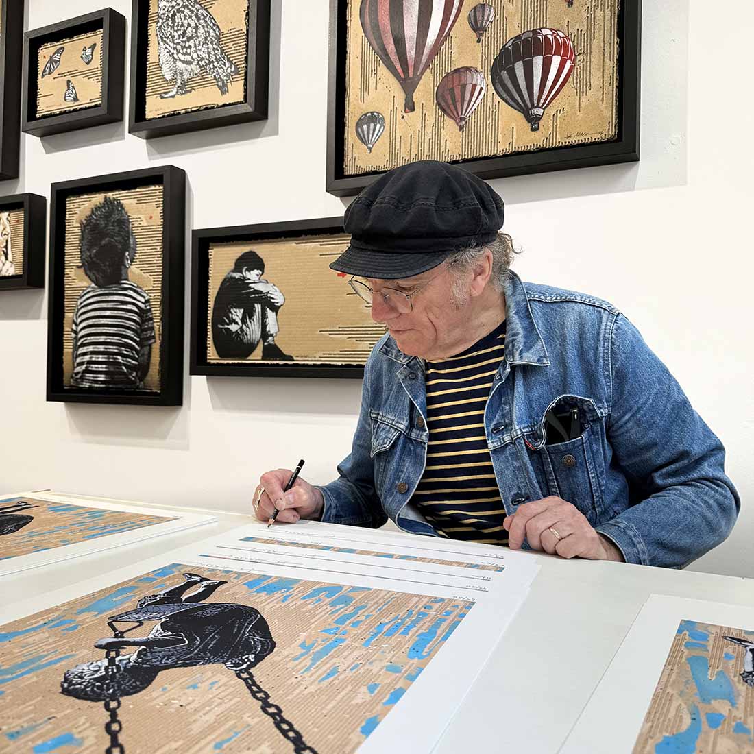 Signature de Jef Aérosol à la galerie pour la sortie de son édition limitée