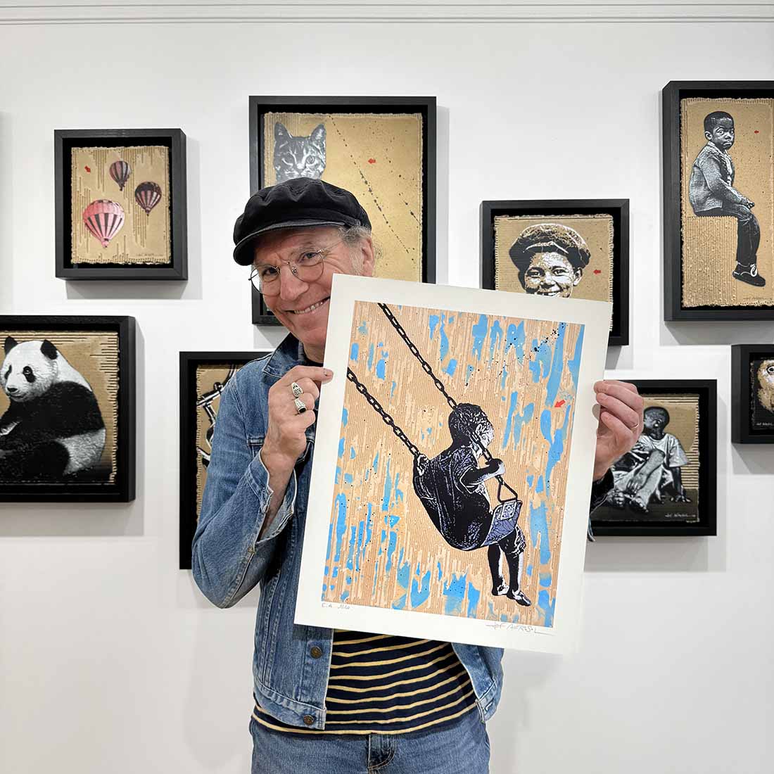 print de Jef Aérosol disponible à la vente à la galerie pour son exposition playground