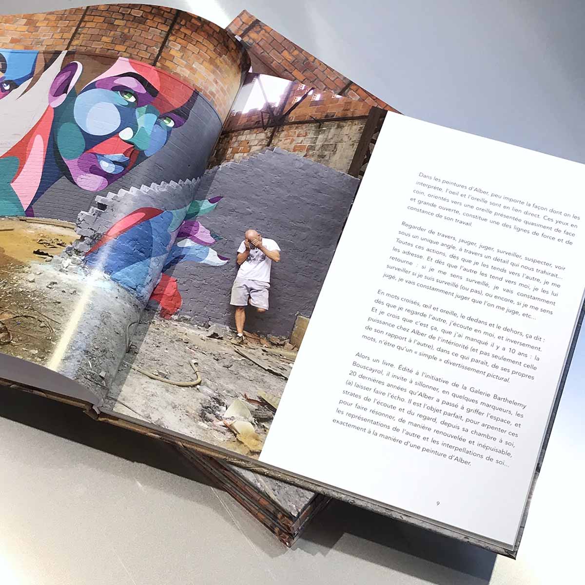 Page intérieure du livre street art de l'artiste Alber à Bordeaux