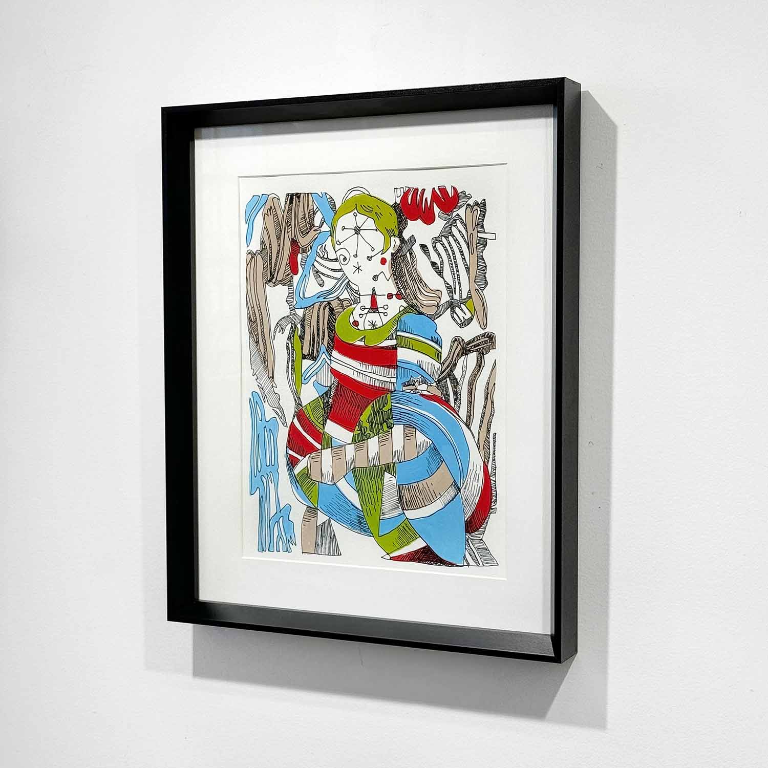 oeuvre de speedy graphito sur papier. Série sur l'histoire de l'art Paris