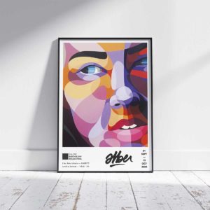 Print de l'exposition Minuit Pile de l'artiste Alber. Affiche couleur, street art.