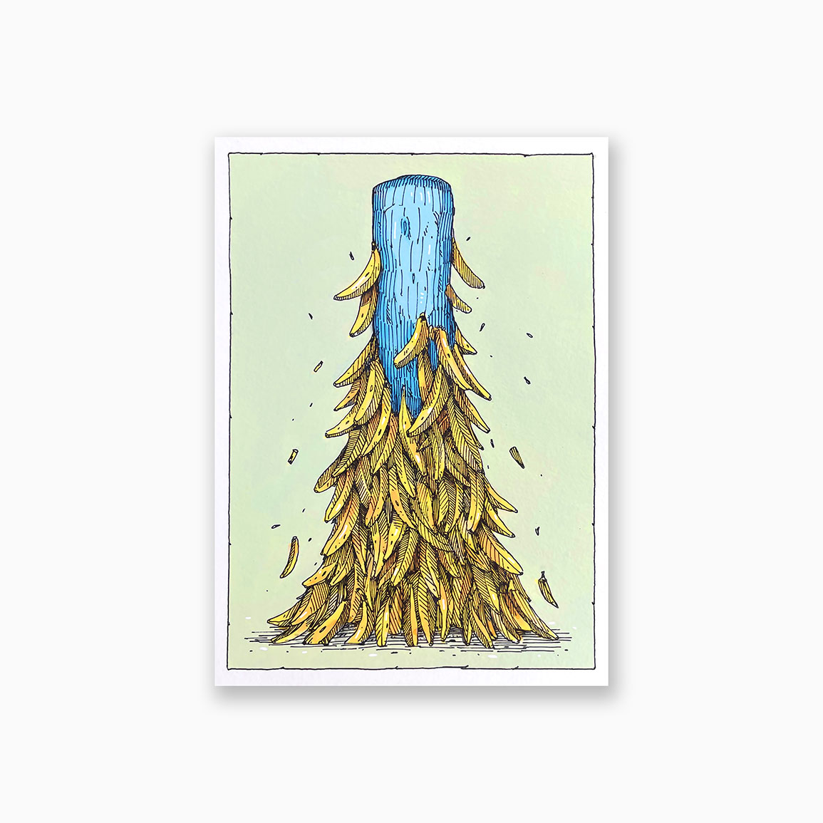 Illustration de banane art contemporain, kesadi