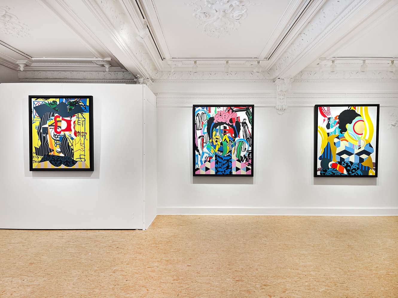 Vue de l'exposition de Speedy Graphito. Galerie d'art contemporaine