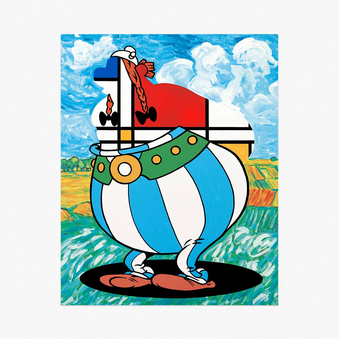 Acrylique sur toile de Speedy Graphito - Pop Obelix-Cartoon