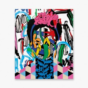 Tableau contemporain de l'artiste Speedy Graphito représentant une icône de l'histoire de l'art : Frida Kahlo