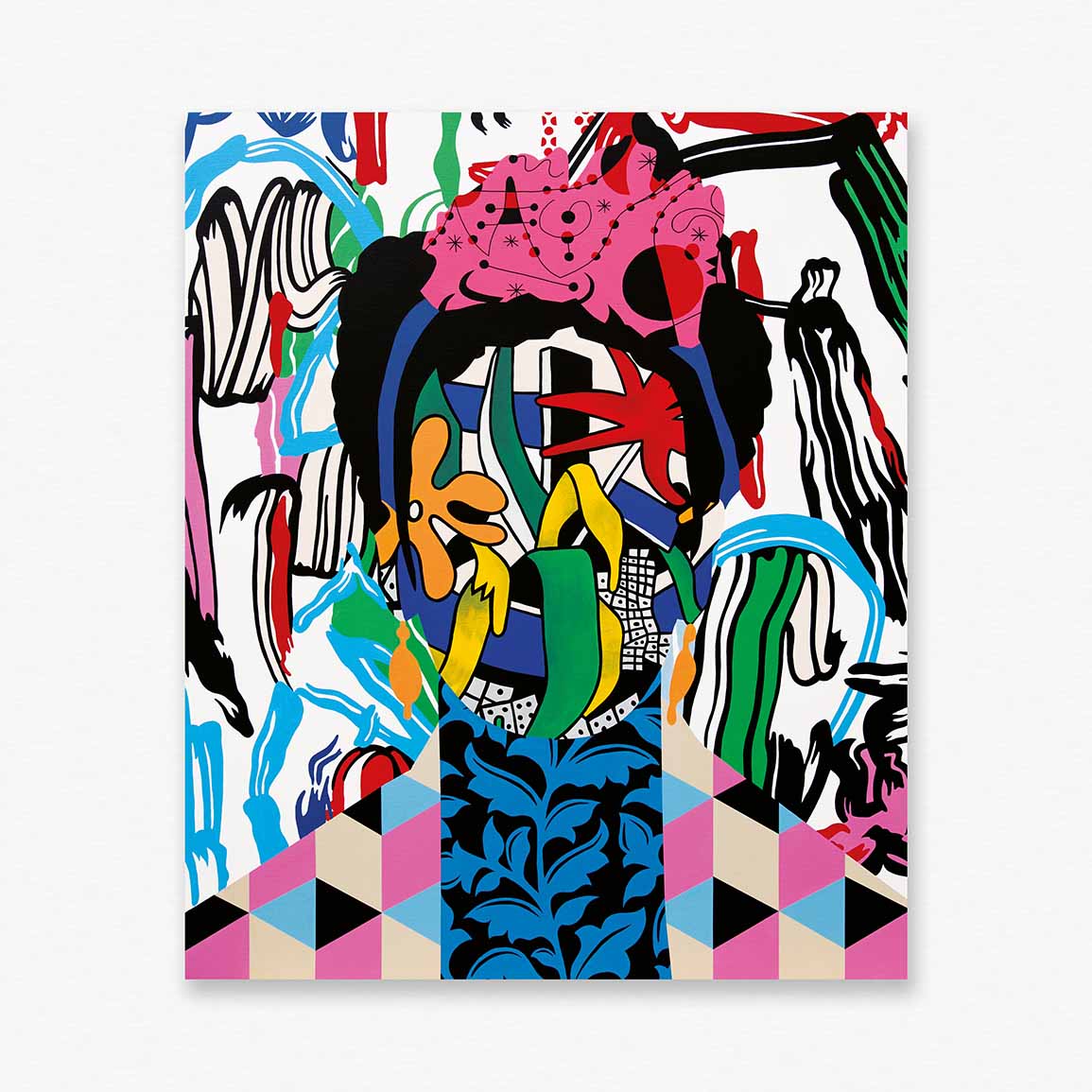 Tableau contemporain de l'artiste Speedy Graphito représentant une icône de l'histoire de l'art : Frida Kahlo